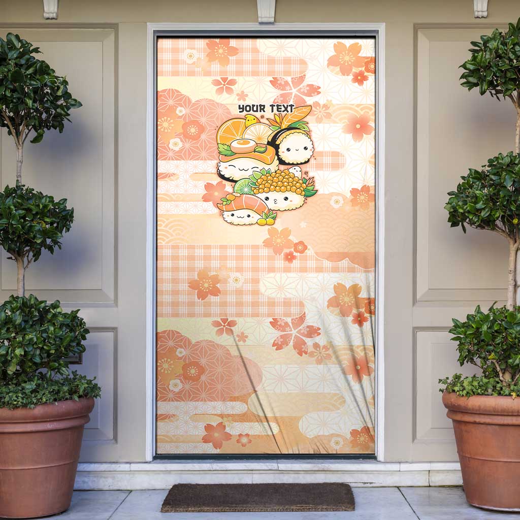 Personalized Japanese Kawaii Sushi Door Cover Peach Wagara Palaka This Is How I Roll