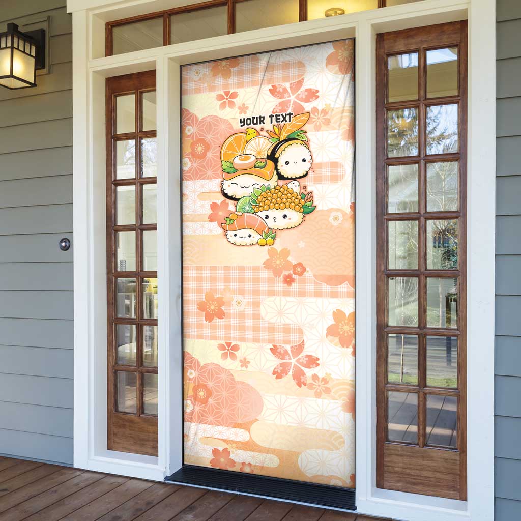 Personalized Japanese Kawaii Sushi Door Cover Peach Wagara Palaka This Is How I Roll