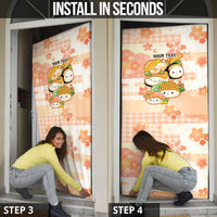 Personalized Japanese Kawaii Sushi Door Cover Peach Wagara Palaka This Is How I Roll
