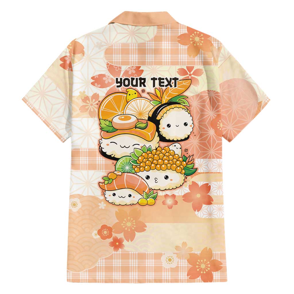 Personalized Japanese Kawaii Sushi Family Matching Mermaid Dress and Hawaiian Shirt Peach Wagara Palaka This Is How I Roll