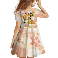Personalized Japanese Kawaii Sushi Family Matching Off Shoulder Short Dress and Hawaiian Shirt Peach Wagara Palaka This Is How I Roll