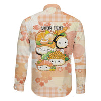 Personalized Japanese Kawaii Sushi Family Matching Puletasi and Hawaiian Shirt Peach Wagara Palaka This Is How I Roll