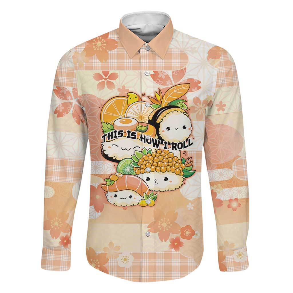 Personalized Japanese Kawaii Sushi Family Matching Summer Maxi Dress and Hawaiian Shirt Peach Wagara Palaka This Is How I Roll