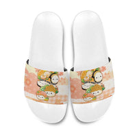 Japanese Kawaii Sushi Slide Sandals Peach Wagara Palaka This Is How I Roll LT9 Peach - Polynesian Pride