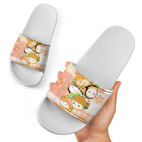 Japanese Kawaii Sushi Slide Sandals Peach Wagara Palaka This Is How I Roll LT9 - Polynesian Pride