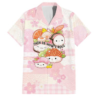 Personalized Japanese Kawaii Sushi Family Matching Off The Shoulder Long Sleeve Dress and Hawaiian Shirt Pink Wagara Palaka This Is How I Roll