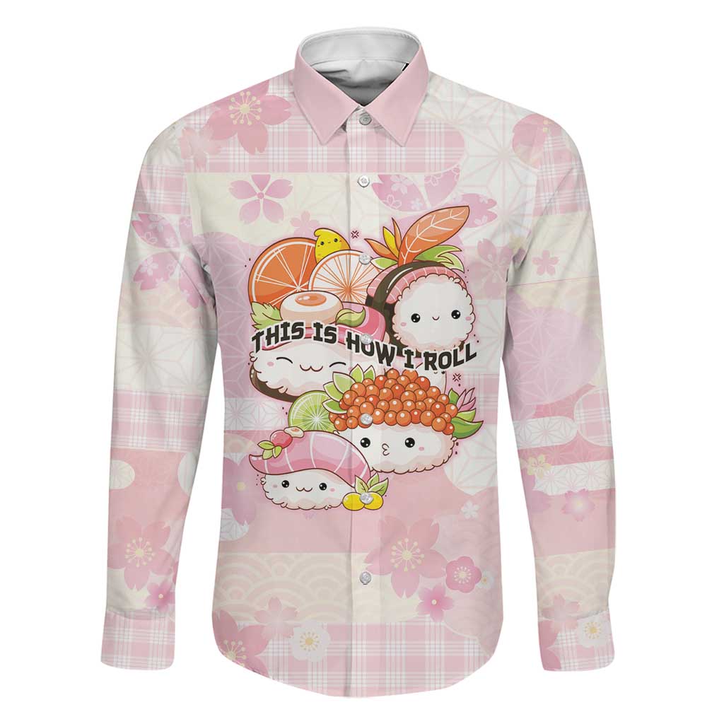 Personalized Japanese Kawaii Sushi Family Matching Off Shoulder Short Dress and Hawaiian Shirt Pink Wagara Palaka This Is How I Roll