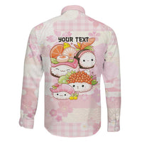 Personalized Japanese Kawaii Sushi Family Matching Puletasi and Hawaiian Shirt Pink Wagara Palaka This Is How I Roll