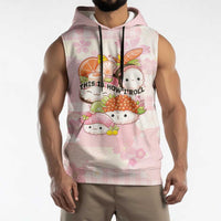 Personalized Japanese Kawaii Sushi Sleeveless Hoodie Pink Wagara Palaka This Is How I Roll