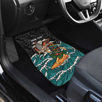 Personalized Japanese Koi Fish Ramen Car Mats Tiki Surfing Wagara Hibiscus Pattern