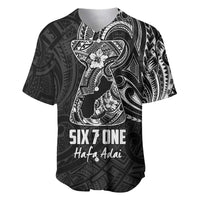 Black Guam Latte Stone Tribal Tattoo Baseball Jersey Hafa Adai Six 7 One