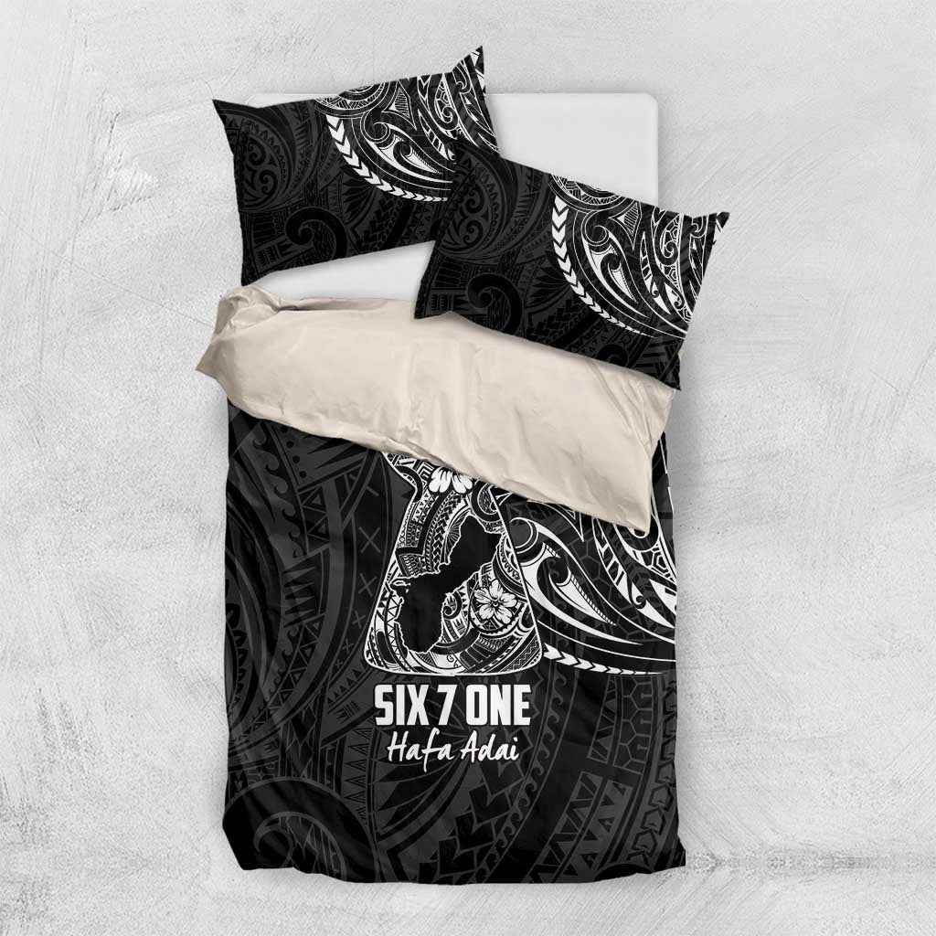 Black Guam Latte Stone Tribal Tattoo Bedding Set Hafa Adai Six 7 One