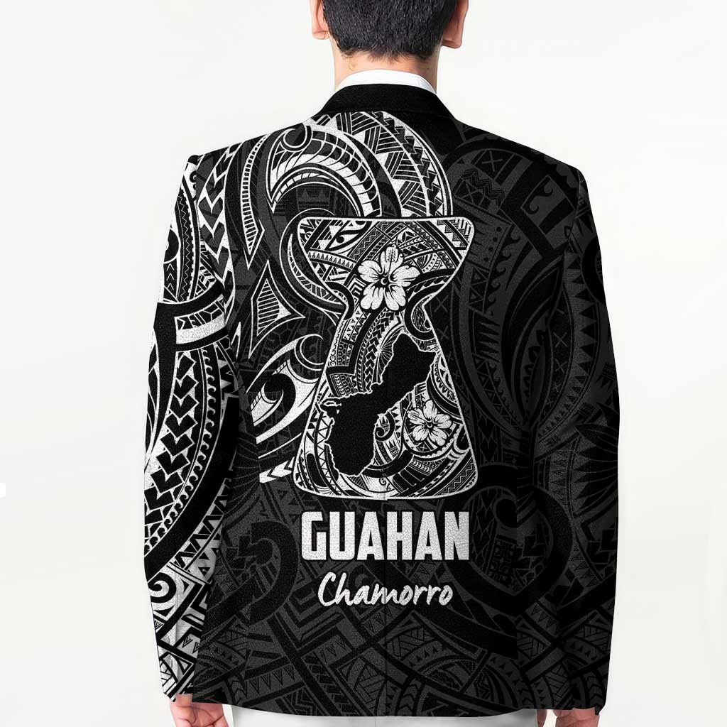 Black Guam Latte Stone Tribal Tattoo Blazer Hafa Adai Six 7 One - Polynesian Pride