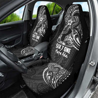 Black Guam Latte Stone Tribal Tattoo Car Seat Cover Hafa Adai Six 7 One