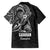 Black Guam Latte Stone Tribal Tattoo Family Matching Off Shoulder Maxi Dress and Hawaiian Shirt Hafa Adai Six 7 One