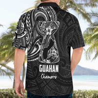 Black Guam Latte Stone Tribal Tattoo Hawaiian Shirt Hafa Adai Six 7 One