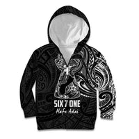 Black Guam Latte Stone Tribal Tattoo Kid Hoodie Hafa Adai Six 7 One