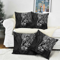 Black Guam Latte Stone Tribal Tattoo Pillow Cover Hafa Adai Six 7 One - Polynesian Pride