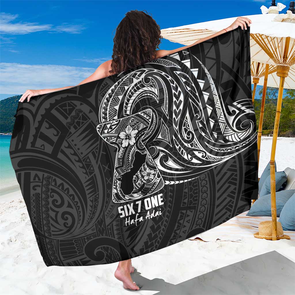 Black Guam Latte Stone Tribal Tattoo Sarong Hafa Adai Six 7 One