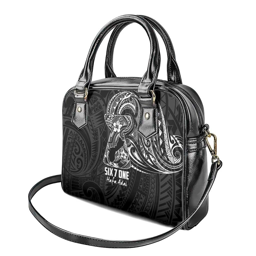 Black Guam Latte Stone Tribal Tattoo Shoulder Handbag Hafa Adai Six 7 One