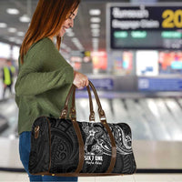 Black Guam Latte Stone Tribal Tattoo Travel Bag Hafa Adai Six 7 One - Polynesian Pride