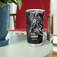 Black Guam Latte Stone Tribal Tattoo Tumbler Cup Hafa Adai Six 7 One