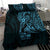 Blue Guam Latte Stone Tribal Tattoo Bedding Set Hafa Adai Six 7 One