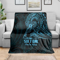 Blue Guam Latte Stone Tribal Tattoo Blanket Hafa Adai Six 7 One LT9 - Polynesian Pride