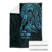 Blue Guam Latte Stone Tribal Tattoo Blanket Hafa Adai Six 7 One LT9 - Polynesian Pride