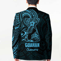 Blue Guam Latte Stone Tribal Tattoo Blazer Hafa Adai Six 7 One LT9 - Polynesian Pride