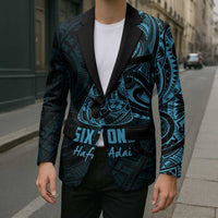 Blue Guam Latte Stone Tribal Tattoo Blazer Hafa Adai Six 7 One LT9 - Polynesian Pride