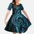 Blue Guam Latte Stone Tribal Tattoo Family Matching Off Shoulder Maxi Dress and Hawaiian Shirt Hafa Adai Six 7 One