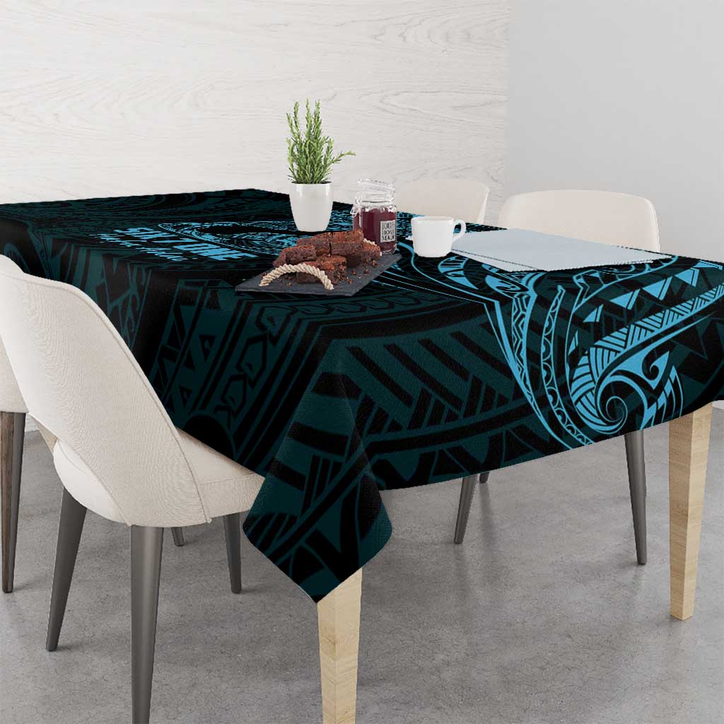 Blue Guam Latte Stone Tribal Tattoo Tablecloth Hafa Adai Six 7 One
