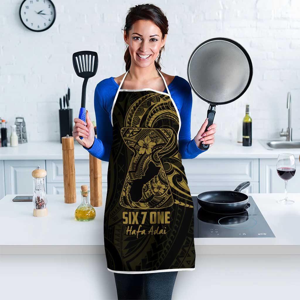 Gold Guam Latte Stone Tribal Tattoo Apron Hafa Adai Six 7 One LT9 - Polynesian Pride