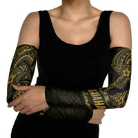Gold Guam Latte Stone Tribal Tattoo Arm Sleeves Hafa Adai Six 7 One - Polynesian Pride
