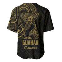 Gold Guam Latte Stone Tribal Tattoo Baseball Jersey Hafa Adai Six 7 One