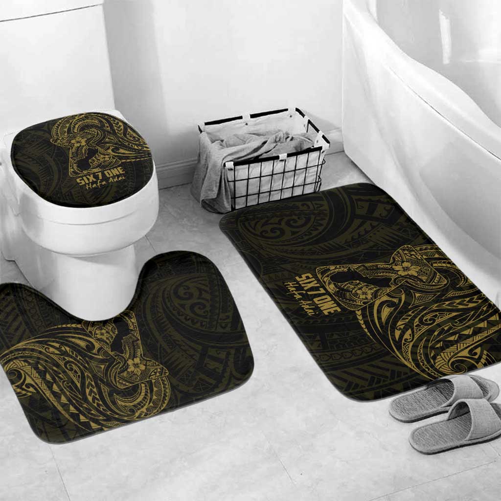 Gold Guam Latte Stone Tribal Tattoo Bathroom Set Hafa Adai Six 7 One - Polynesian Pride