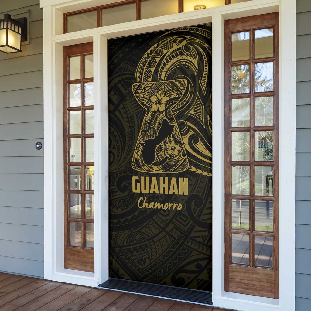 Gold Guam Latte Stone Tribal Tattoo Door Cover Hafa Adai Six 7 One - Polynesian Pride