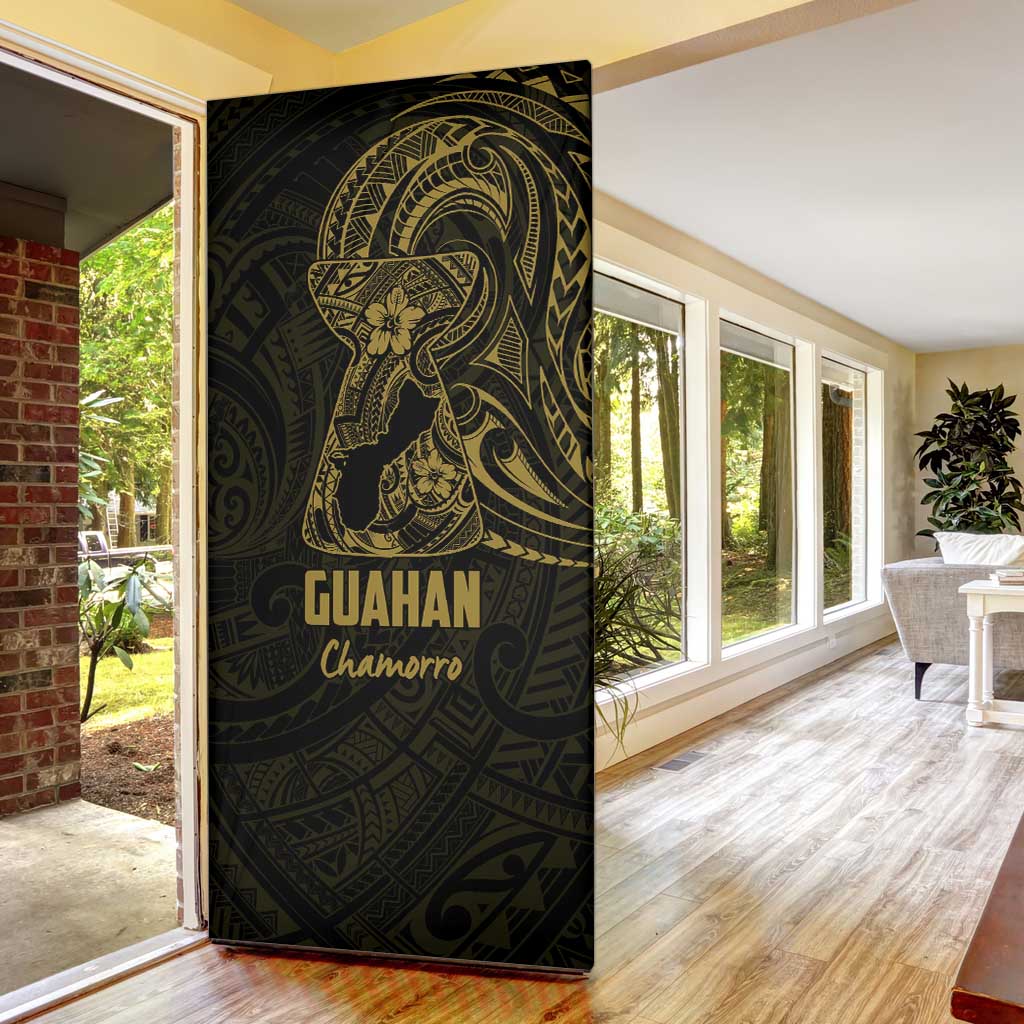 Gold Guam Latte Stone Tribal Tattoo Door Cover Hafa Adai Six 7 One - Polynesian Pride
