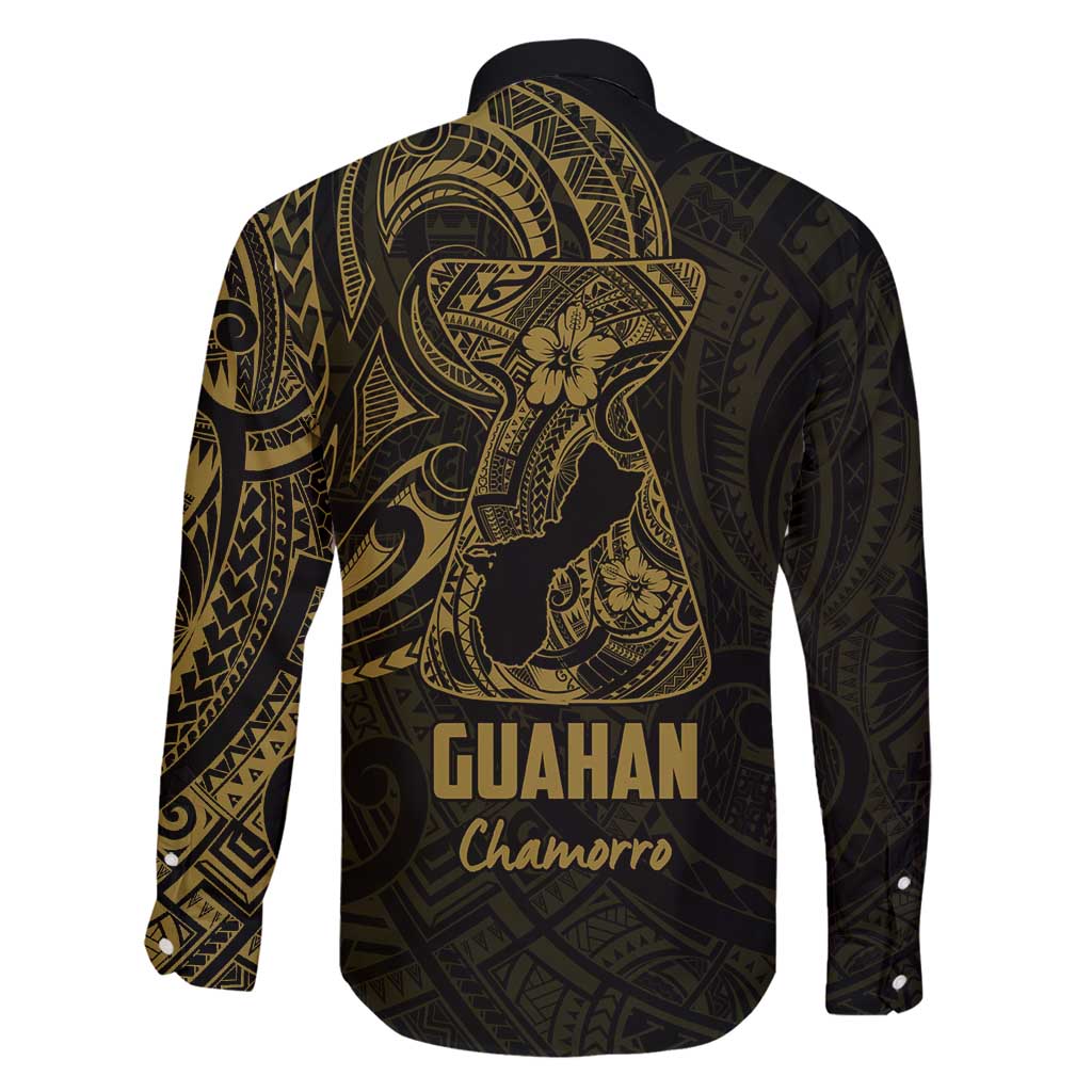 Gold Guam Latte Stone Tribal Tattoo Family Matching Off Shoulder Short Dress and Hawaiian Shirt Hafa Adai Six 7 One