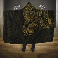Gold Guam Latte Stone Tribal Tattoo Hooded Blanket Hafa Adai Six 7 One