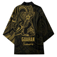 Gold Guam Latte Stone Tribal Tattoo Kimono Hafa Adai Six 7 One - Polynesian Pride