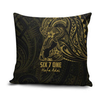 Gold Guam Latte Stone Tribal Tattoo Pillow Cover Hafa Adai Six 7 One - Polynesian Pride