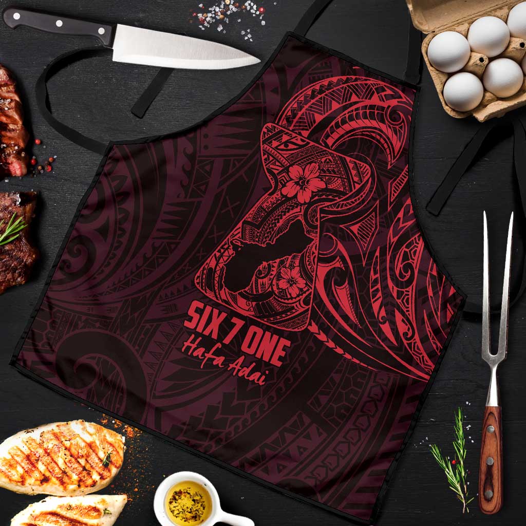 Oxblood Guam Latte Stone Tribal Tattoo Apron Hafa Adai Six 7 One LT9 Oxblood - Polynesian Pride