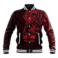 Oxblood Guam Latte Stone Tribal Tattoo Baseball Jacket Hafa Adai Six 7 One