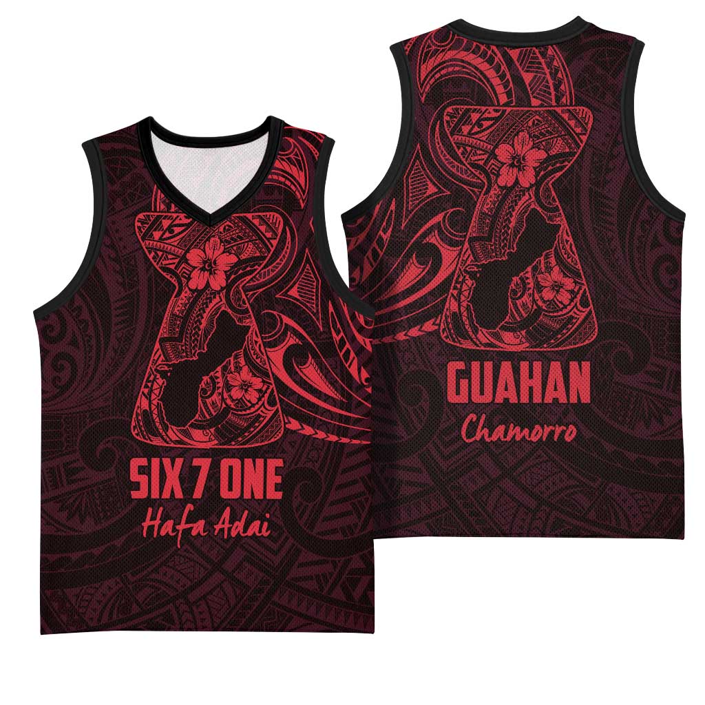 Oxblood Guam Latte Stone Tribal Tattoo Basketball Jersey Hafa Adai Six 7 One - Polynesian Pride
