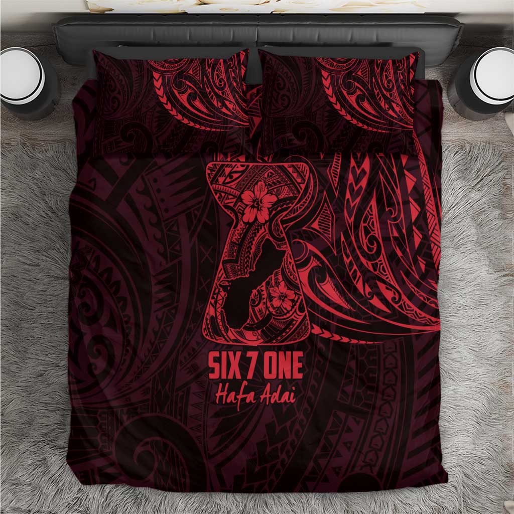 Oxblood Guam Latte Stone Tribal Tattoo Bedding Set Hafa Adai Six 7 One