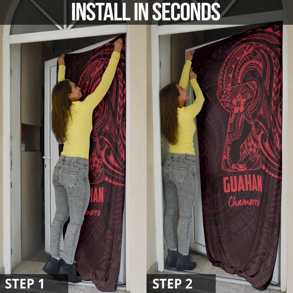 Oxblood Guam Latte Stone Tribal Tattoo Door Cover Hafa Adai Six 7 One - Polynesian Pride