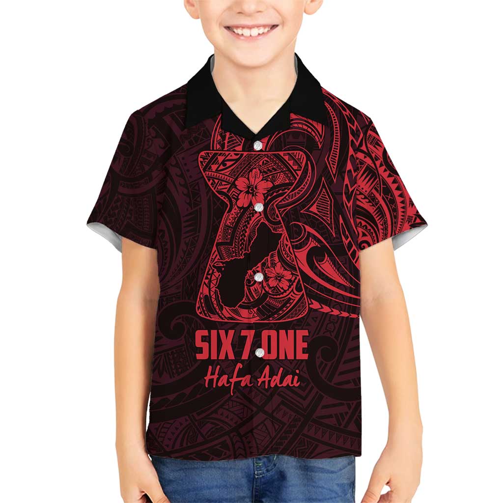 Oxblood Guam Latte Stone Tribal Tattoo Family Matching Long Sleeve Bodycon Dress and Hawaiian Shirt Hafa Adai Six 7 One