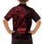 Oxblood Guam Latte Stone Tribal Tattoo Family Matching Off Shoulder Short Dress and Hawaiian Shirt Hafa Adai Six 7 One